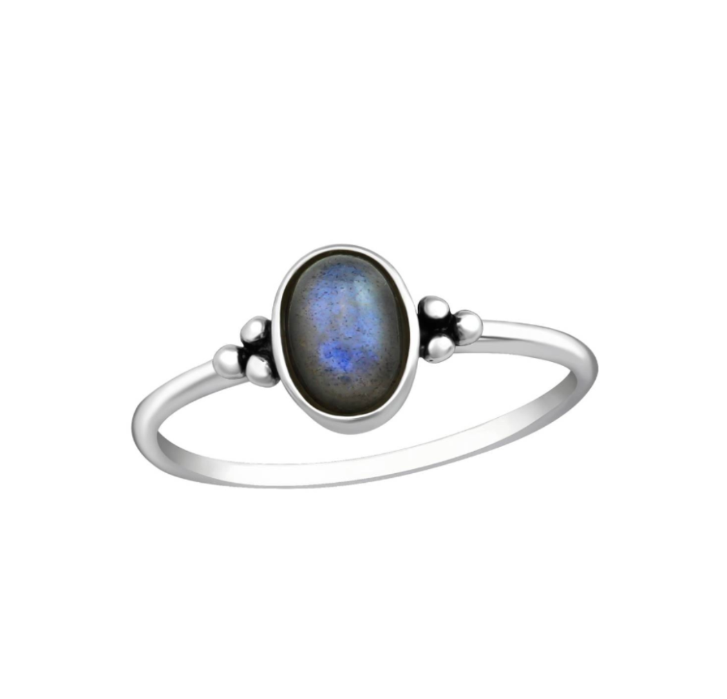Anillo piedra Labradorita | Plata 925