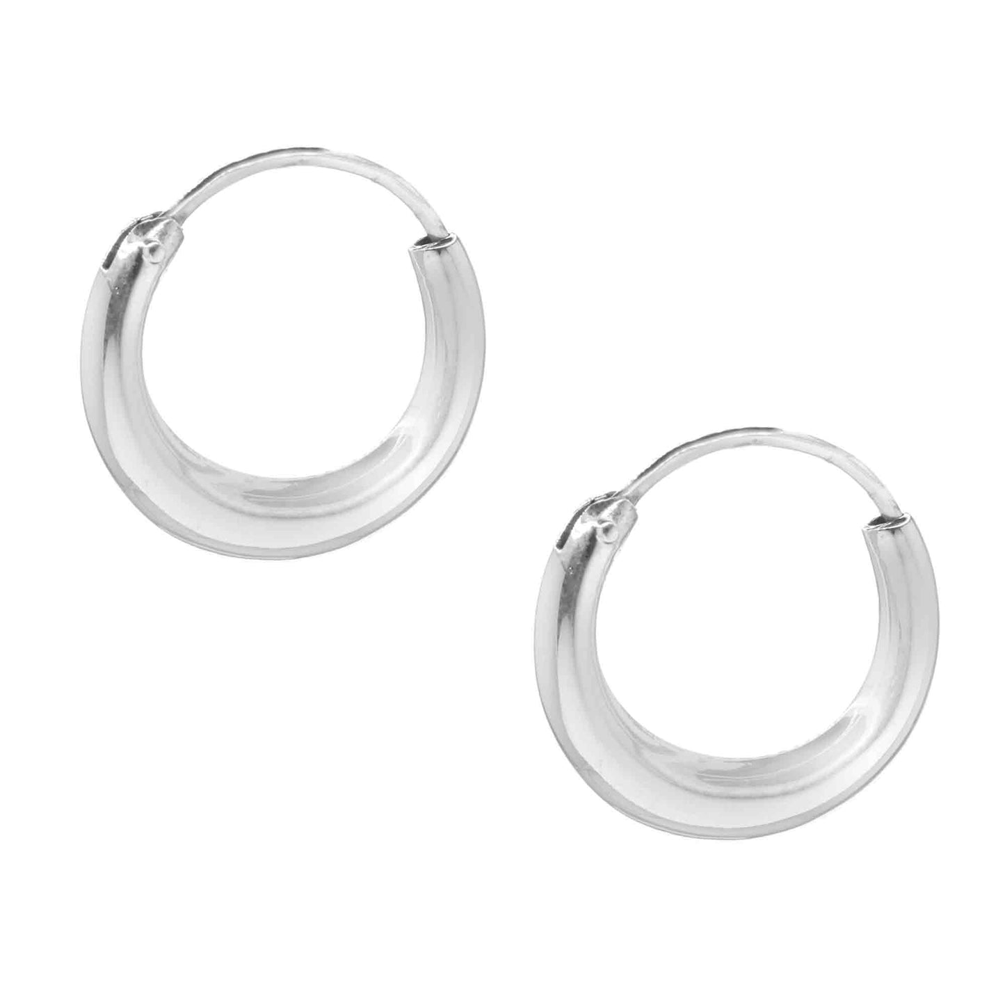 Argollas Gruesas 16 mm | Plata 925