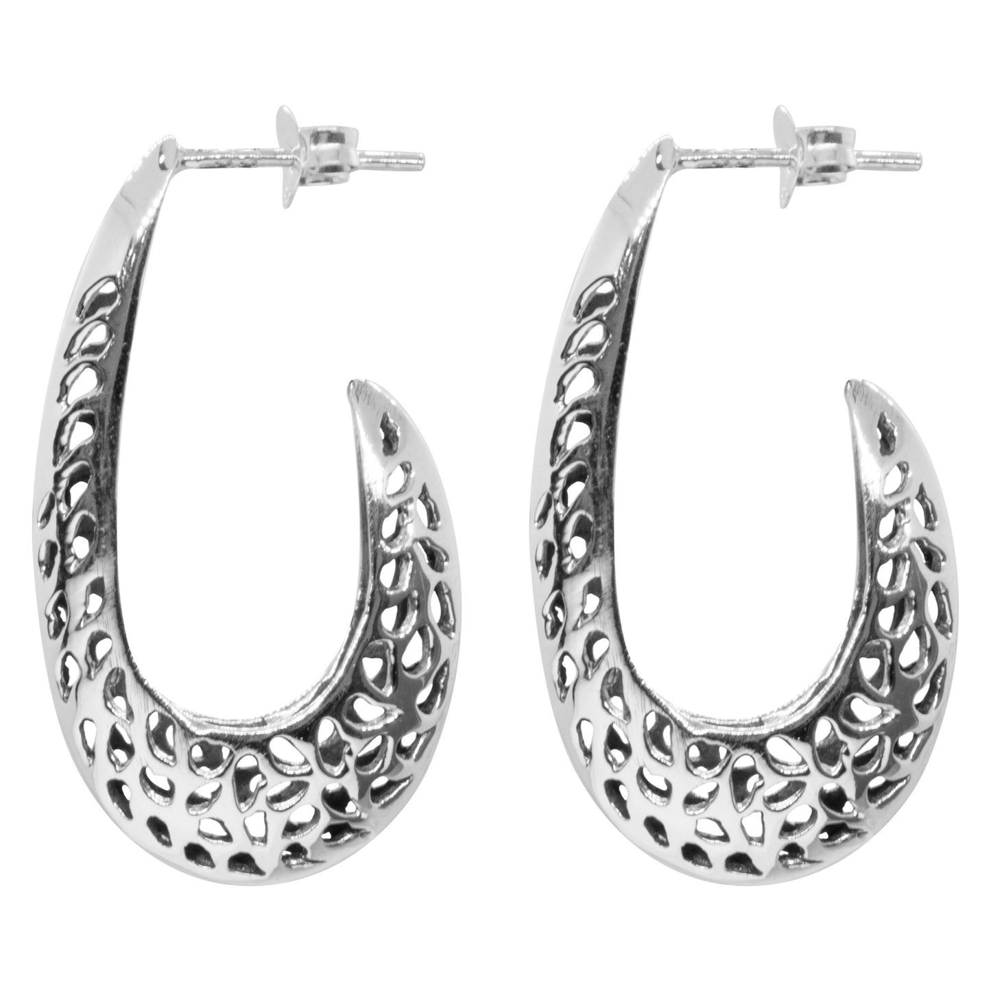 Aros Diseño Semi ovalados | Plata 925