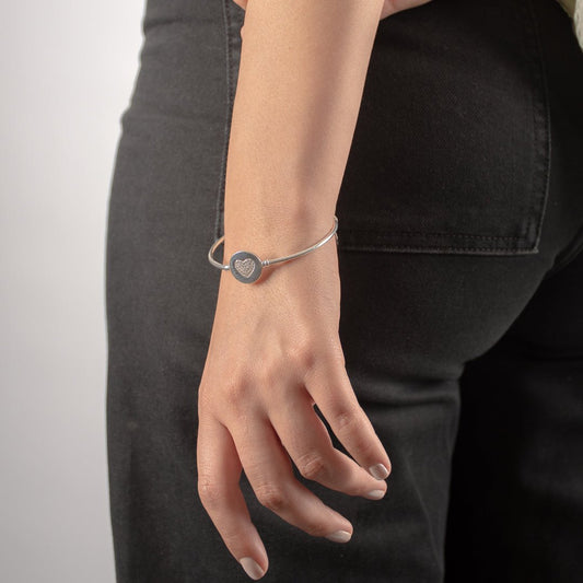Pulsera Esclava Corazones de Circones | Enchape de Plata
