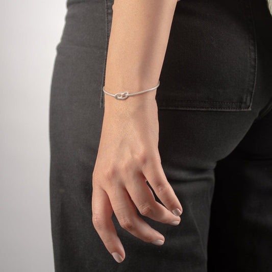 Pulsera simple 1 nudo | Plata 925