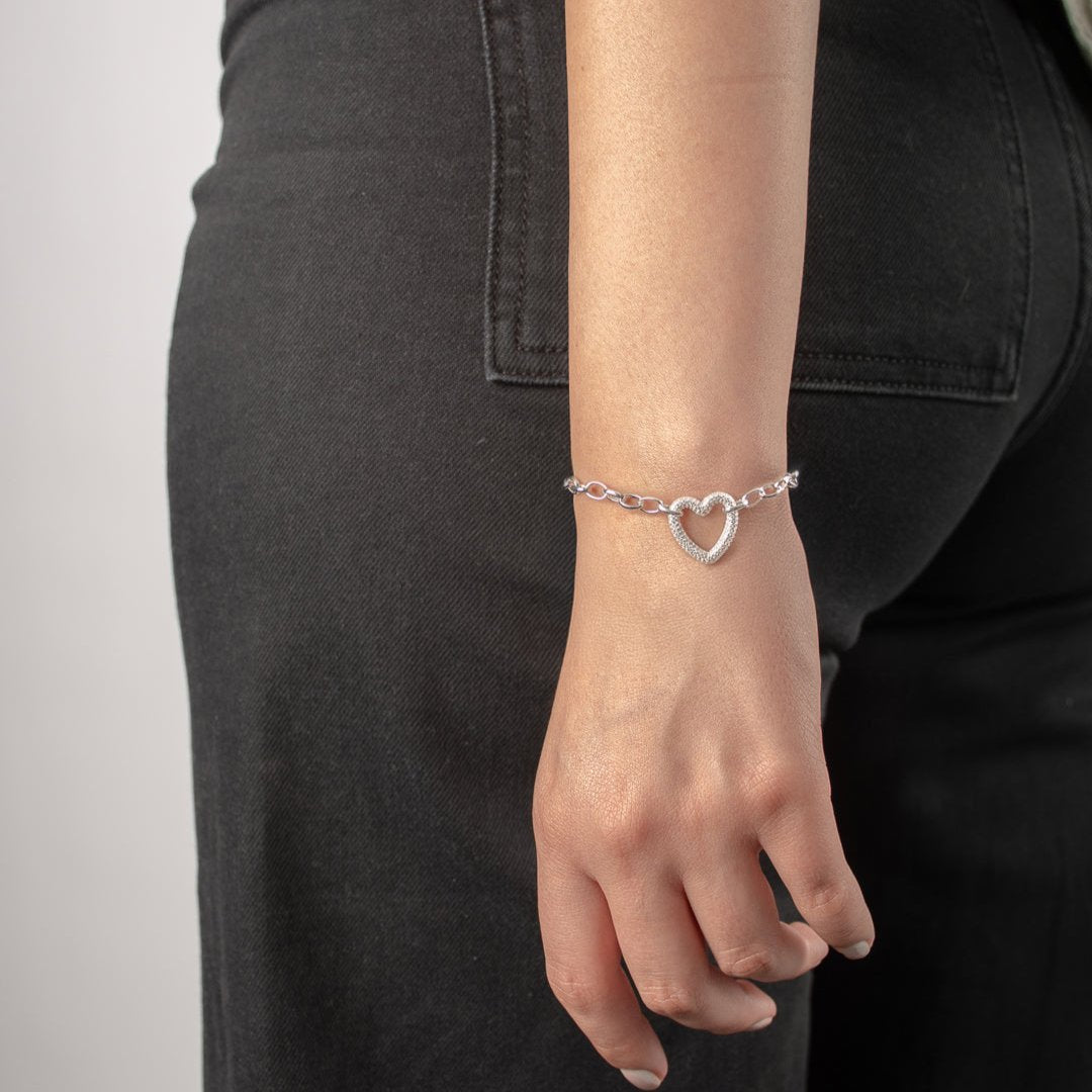 Pulsera Corazón con circones | Plata 925