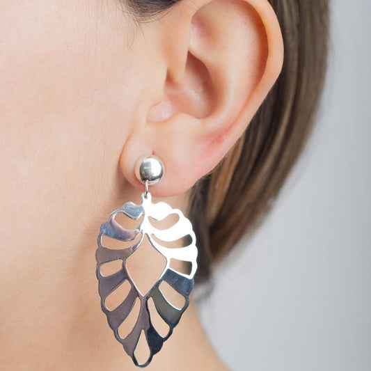 Aros Maximalista de Hoja | Plata 925