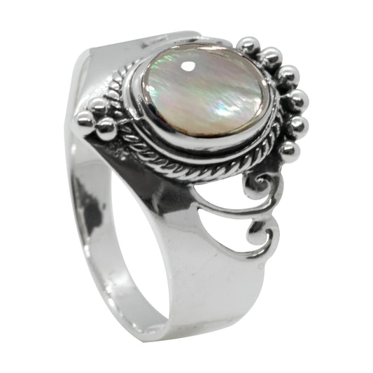 Anillo de Plata 925 con Piedra Nacar | Plata 925