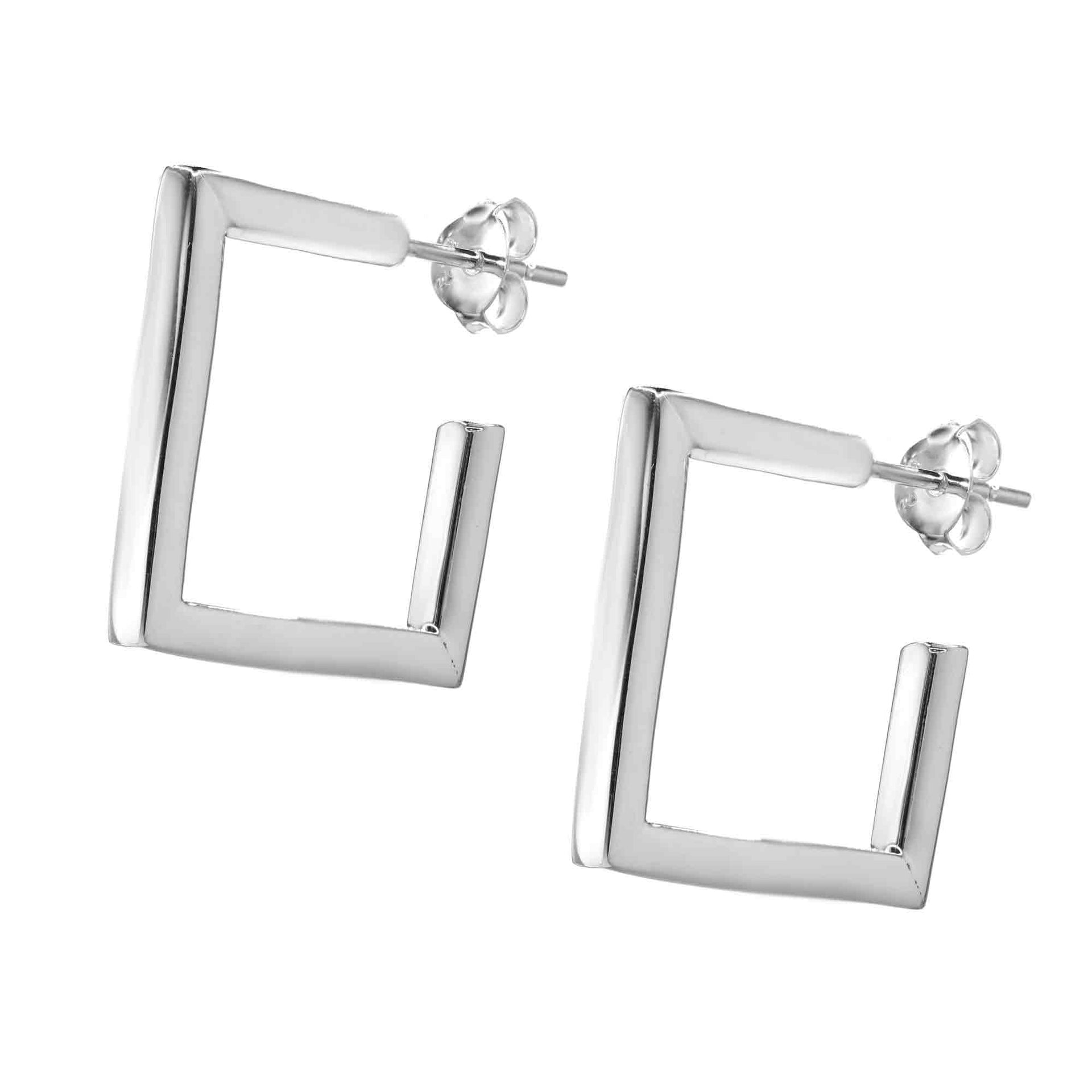 Argollas Cuadradas Plata 925 – Raissa Accesorios