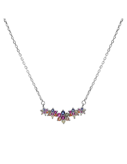 Collar Flores Colores | Plata 925