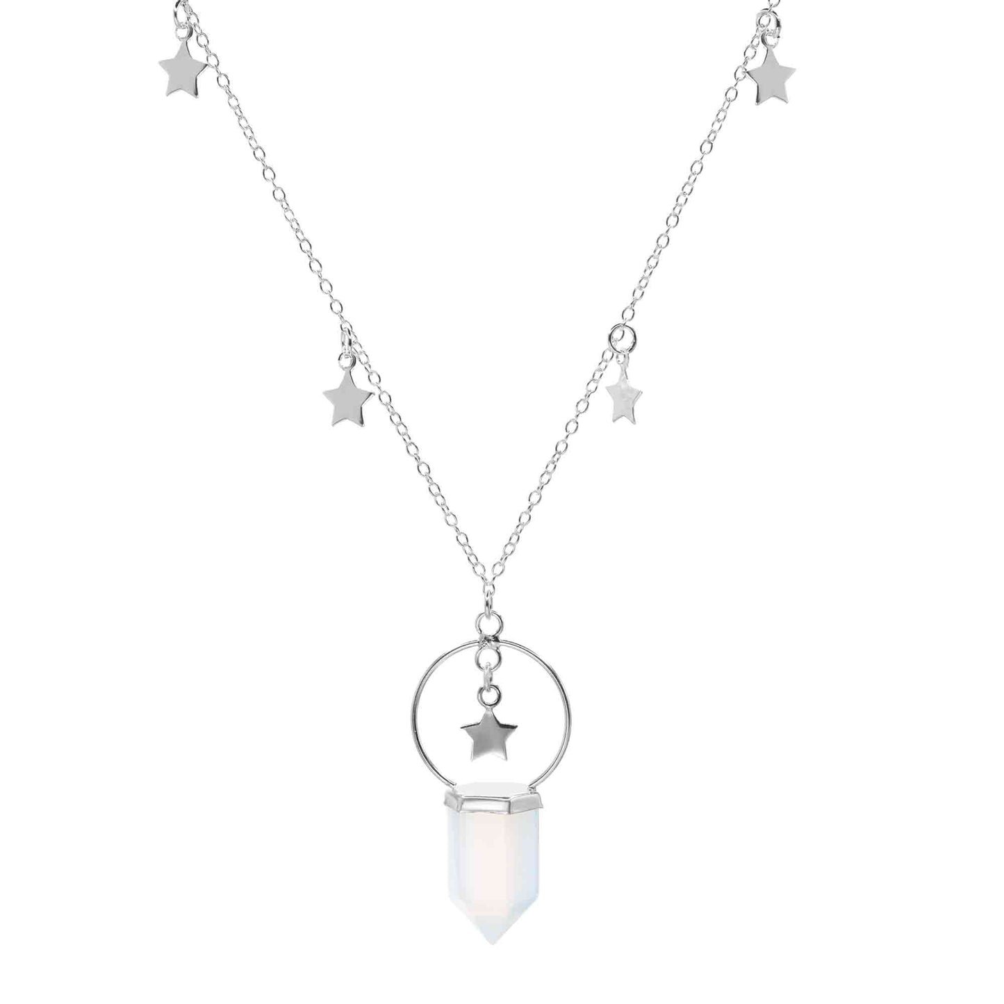 Collar Estrellas con Péndulo | Plata 925