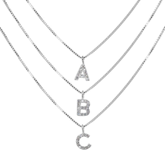 Collar Inicial con microcircones | Plata 925