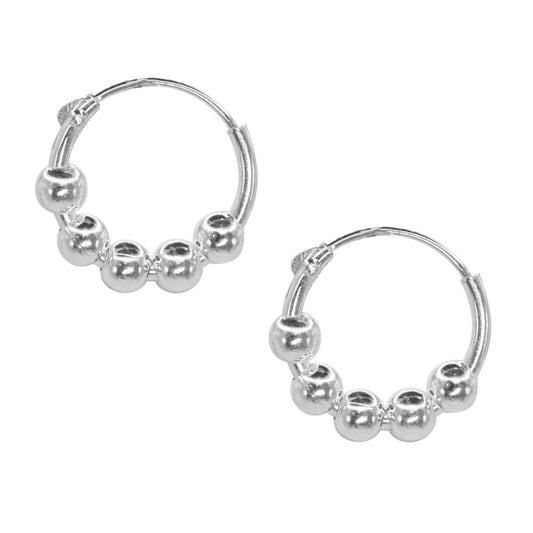 Argollas esferas 12mm Unidad | Plata 925