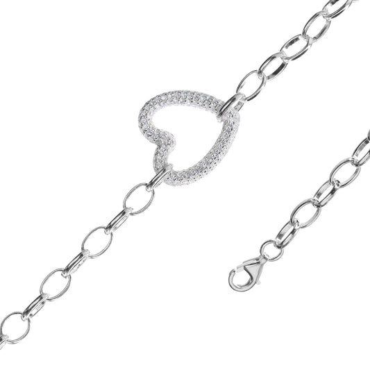 Pulsera Corazón con circones | Plata 925